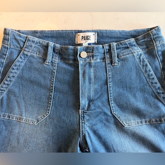 PAIGE Anthropologie Mayslie Low-Rise Joggers denim jeans 28 - Picture 8 of 12